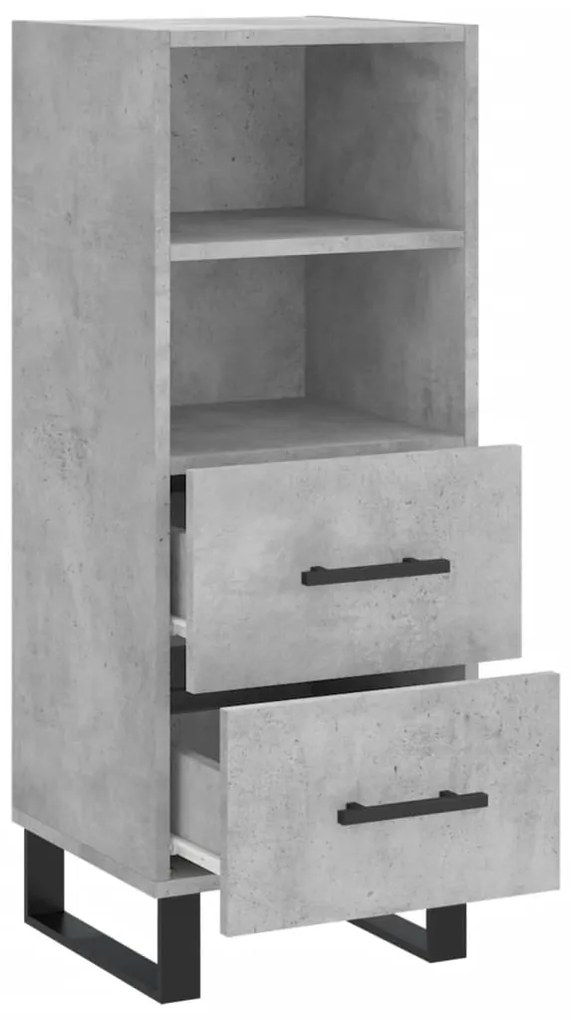 vidaXL Ντουλάπι Γκρι Σκυροδέματος 34,5x34x90 εκ. Επεξεργασμένο Ξύλο