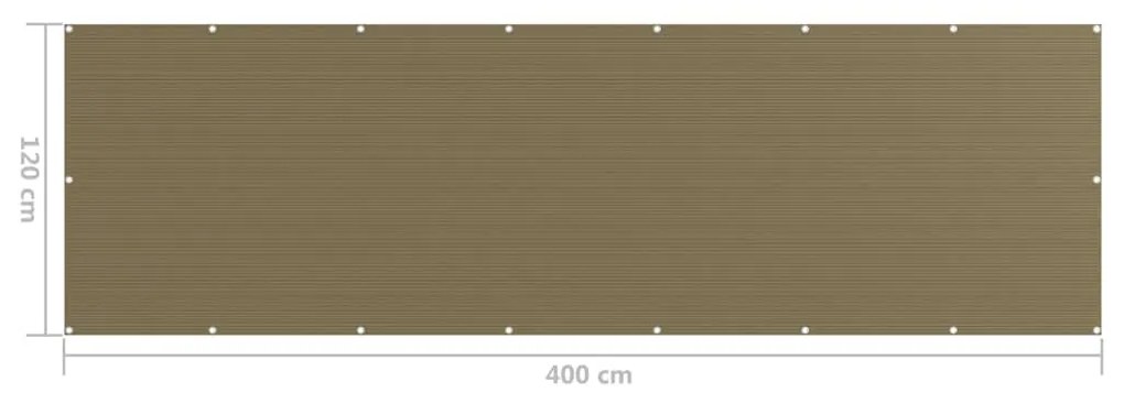 ΔΙΑΧΩΡΙΣΤΙΚΟ ΒΕΡΑΝΤΑΣ TAUPE 120 X 400 ΕΚ. ΑΠΟ HDPE 310965