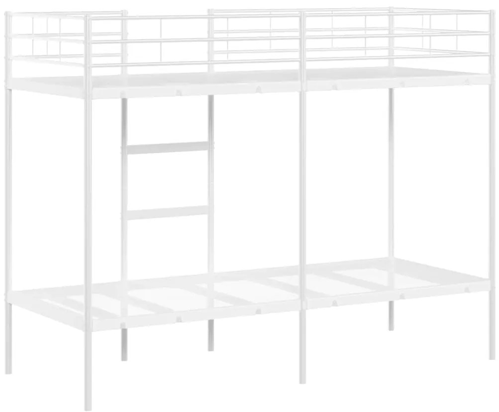 vidaXL Κουκέτα χωρίς στρώμα Λευκό 80x200 cm Ατσάλι