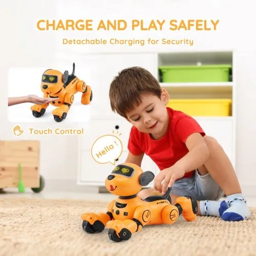 VEVOR RC Robot Dog Toy Talking Dancing Touch &amp; Voice Remote Control Programmable