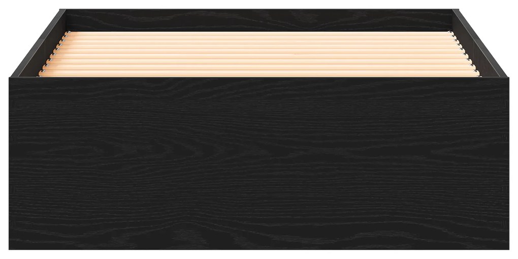 vidaXL Bed Frame μαύρο δρυς 90x190 εκ. Επεξεργασμένο ξύλο