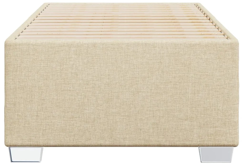 vidaXL Πλαίσιο κρεβατιού χωρίς στρώμα Κρέμα 80x200 cm Ύφασμα