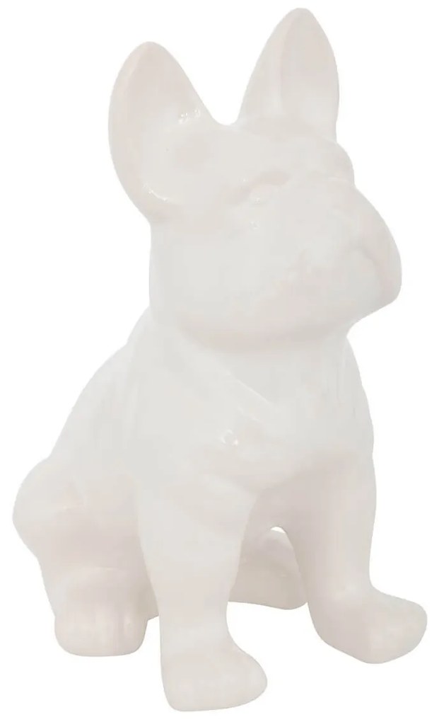 Διακοσμητική Φιγούρα Σκυλάκι Bulldog Αtmosphera με διαστάσεις 22.5x18x12cm - White