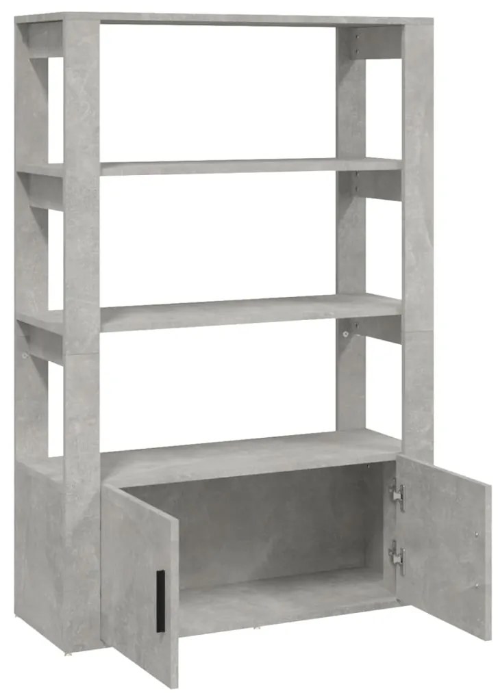 vidaXL Ντουλάπι Γκρι Σκυροδέματος 80x30x119,5 εκ. Επεξεργασμένο Ξύλο