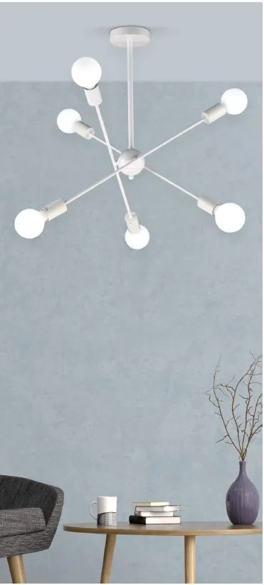 Φωτιστικό Οροφής KQ 2629/8 GWEN WHITE PENDANT Δ4 - 77-8094 - 51W - 100W - 77-8094