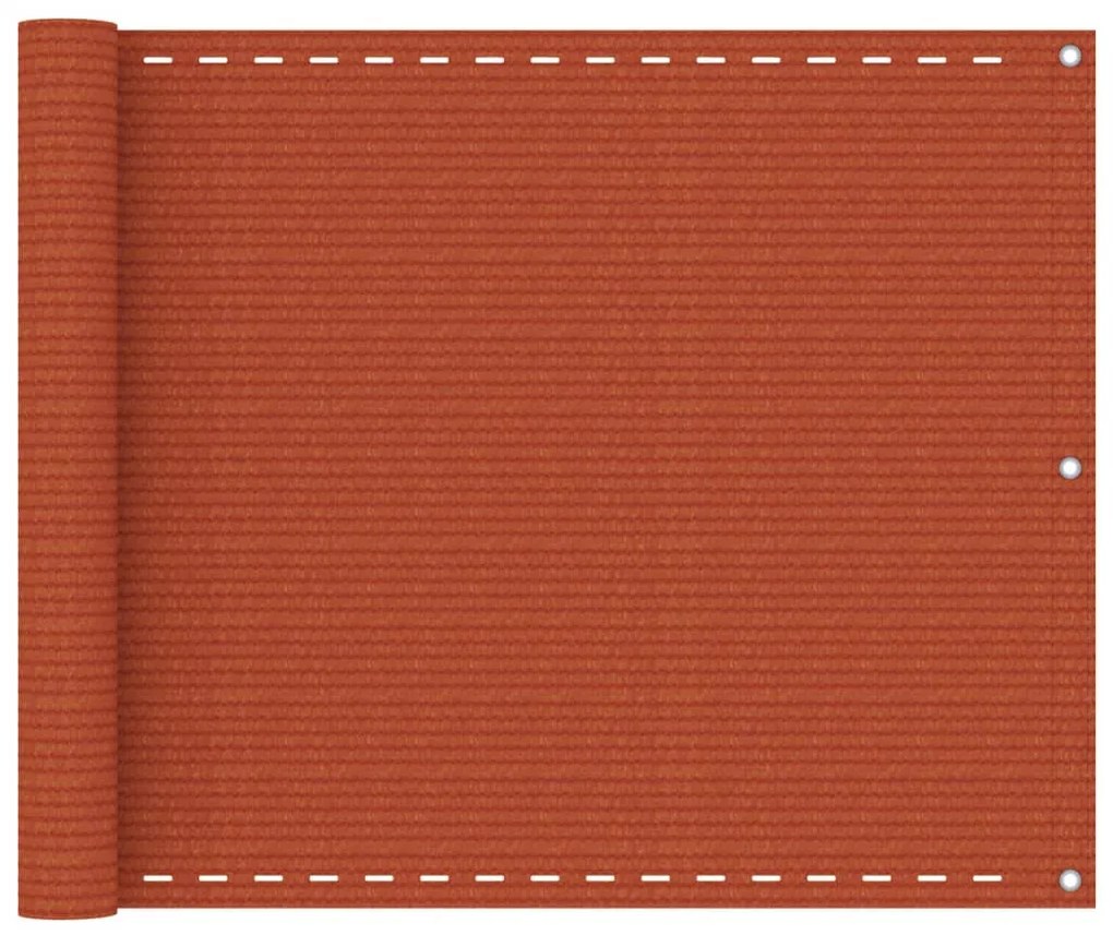 Διαχωριστικό Βεράντας Πορτοκαλί 75 x 300 εκ. από HDPE