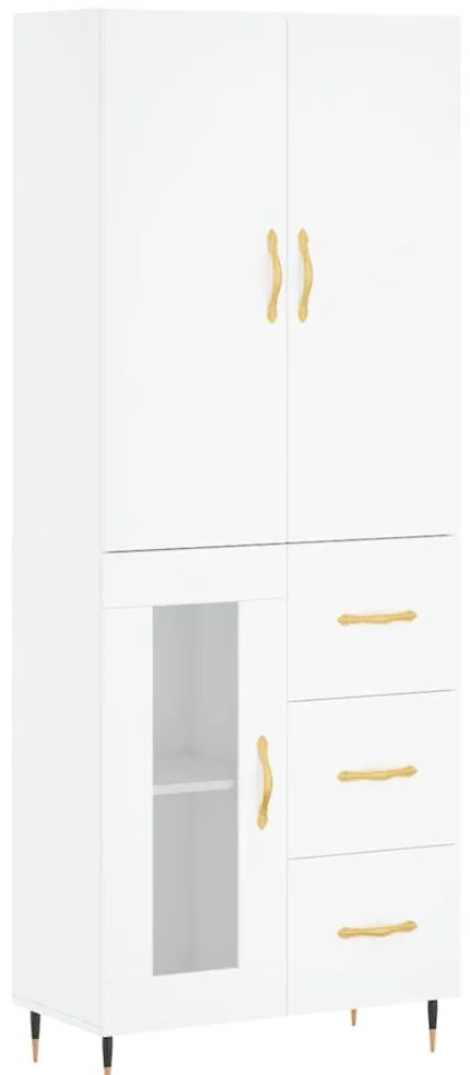 vidaXL Ντουλάπι Λευκό 69,5x34x180 εκ. από Επεξεργασμένο Ξύλο
