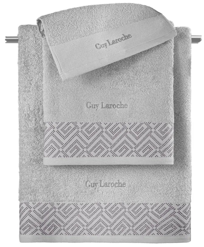 Πετσέτες Μπάνιου (Σετ 3τμχ) Guy Laroche Emblem 500gsm Γκρι