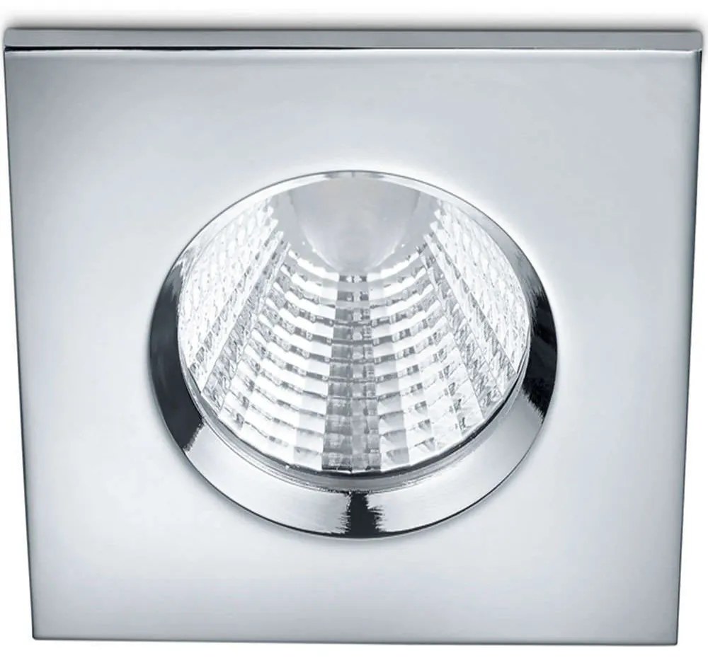 Σποτ Χωνευτό Zagros 650610106 8x8x5cm Dim Led 345Lm 5,5W 3000K Chrome Trio Lighting Square