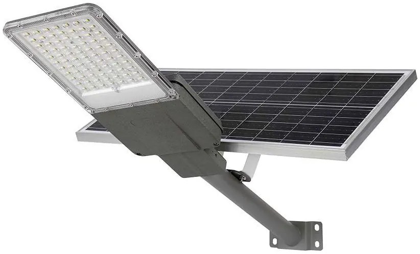 V-TAC Ηλιακό Φωτιστικό Δρόμου LED 20W 2500lm 120° Αδιάβροχο IP65 Bridgelux Chip με Χειριστήριο Γκρι Σώμα Ψυχρό Λευκό 10225