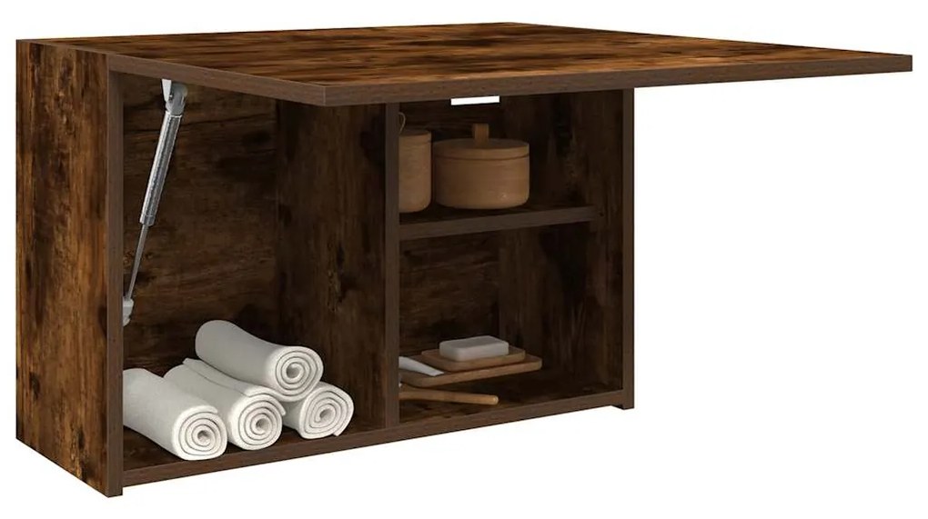 ντουλάπι τοίχου μπάνιου καπνιστή δρυς κατασκευασμένο ξύλο