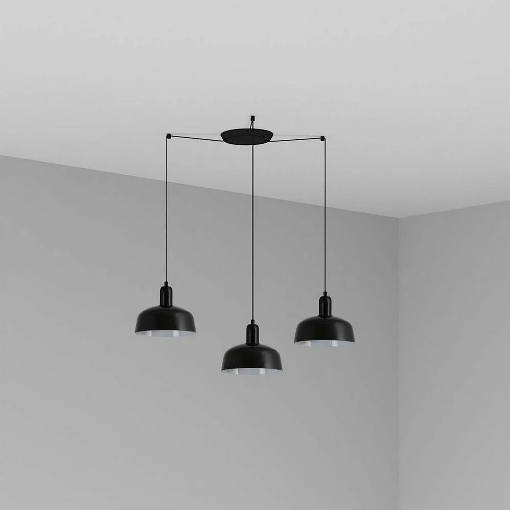 Φωτιστικό Οροφής Κρεμαστό Tatawin Metal S 20340-141-3L 3xE27 Black Faro Barcelona