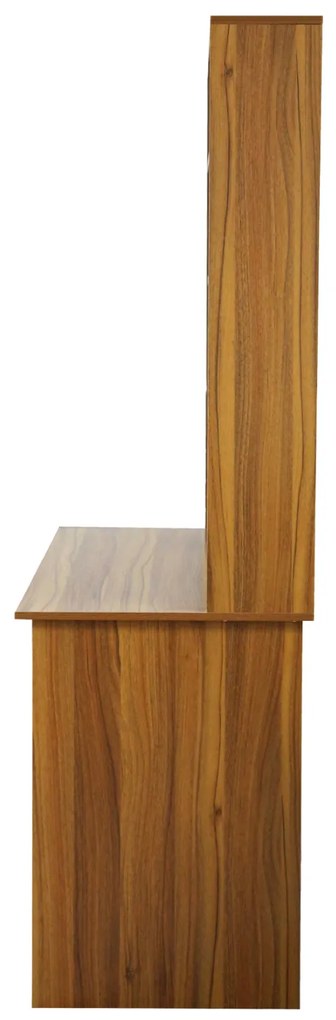 Γραφείο Με Βιβλιοθήκη-Ραφιέρα Status Καρυδί 120x55x182 Εκ.