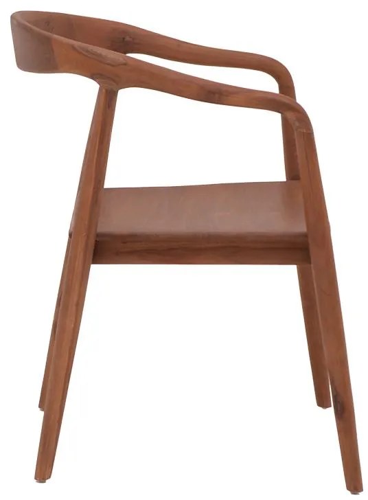 Καρέκλα - Πολυθρόνα Zonge σκελετός teak ξύλο σε καρυδί 54x57x76 εκ. 54x57x76 εκ.