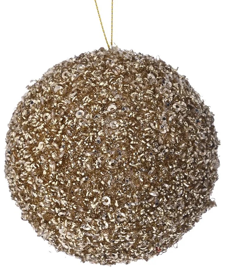 Χριστουγεννιάτικη Μπάλα Polyfoam Σαμπανί Glitter 8εκ. iliadis 83496