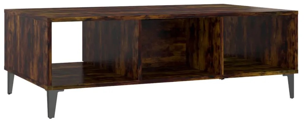 vidaXL Τραπεζάκι Σαλονιού Καπνιστή Δρυς 103,5x60x35 εκ από Επεξ. Ξύλο