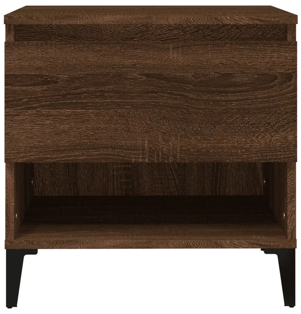 vidaXL Βοηθητικά Τραπέζια 2 τεμ. Καφέ Δρυς 50x46x50 εκ.Επεξ. Ξύλο