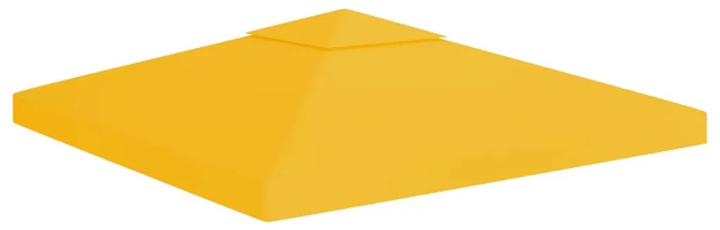 vidaXL Κάλυμμα για Κιόσκι 2 Επιπέδων Κίτρινο 3 x 3 μ. 310 γρ./μ²