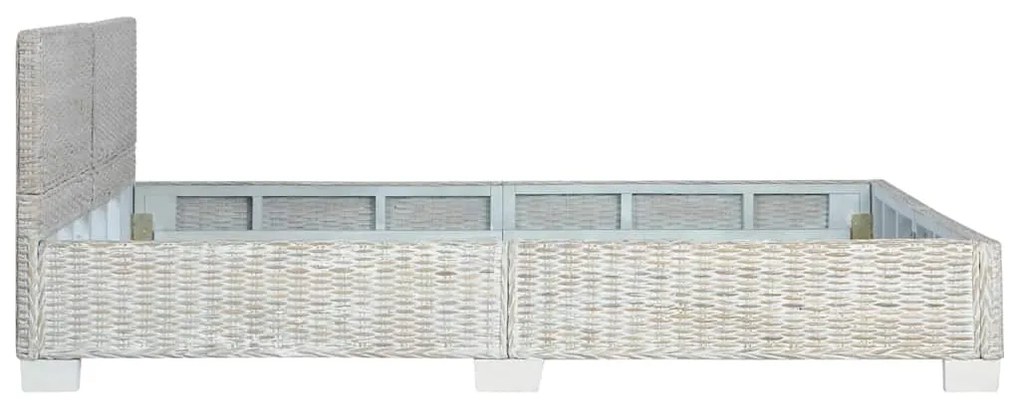 vidaXL Πλαίσιο Κρεβατιού Γκρι 160 x 200 εκ. από Φυσικό Ρατάν