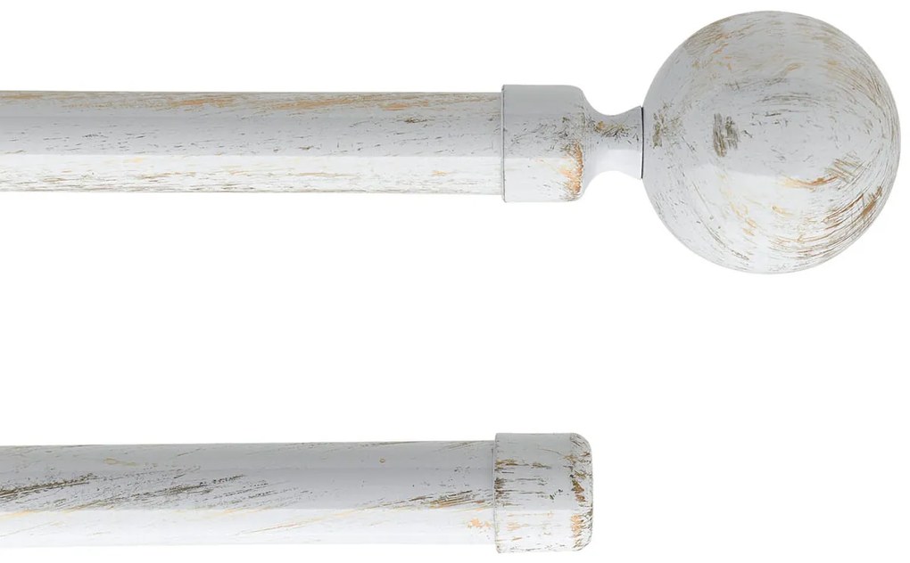 Κουρτινόξυλο Φ19mm Διπλό Επεκτεινόμενο 120-210cm Με Άκρα L-N Paloma White/Gold 7962210101