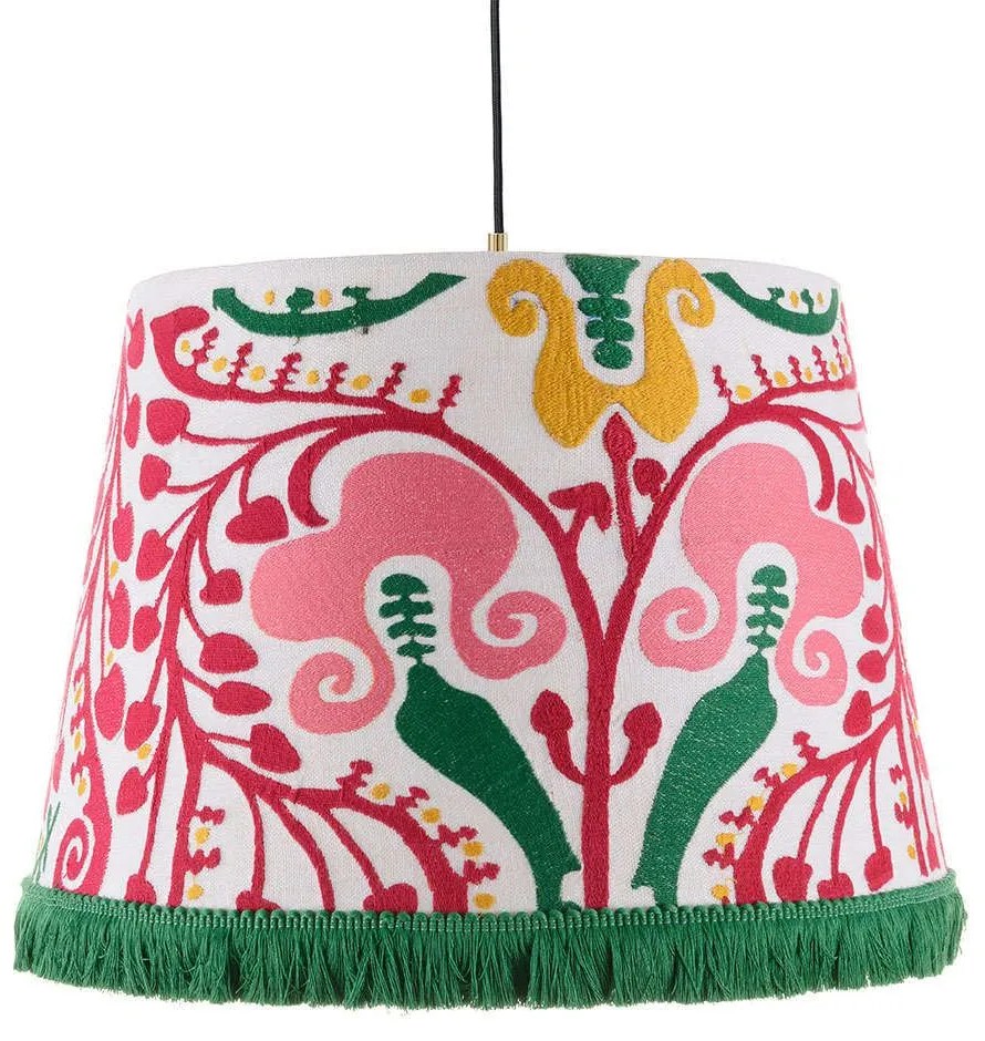 Φωτιστικό Οροφής Hungarian Embroidery CL50369 ø45xø55xH35 Pink-Multi MindTheGap Metal, Fabric