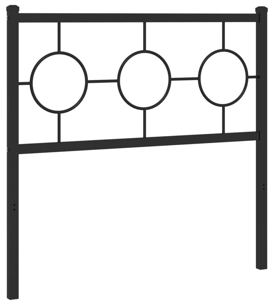 vidaXL Κεφαλάρι Μαύρο 90 εκ. Μεταλλικό