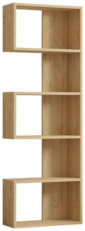 Βιβλιοθήκη Cascade pakoworld σε oak απόχρωση 51.8x22x150εκ