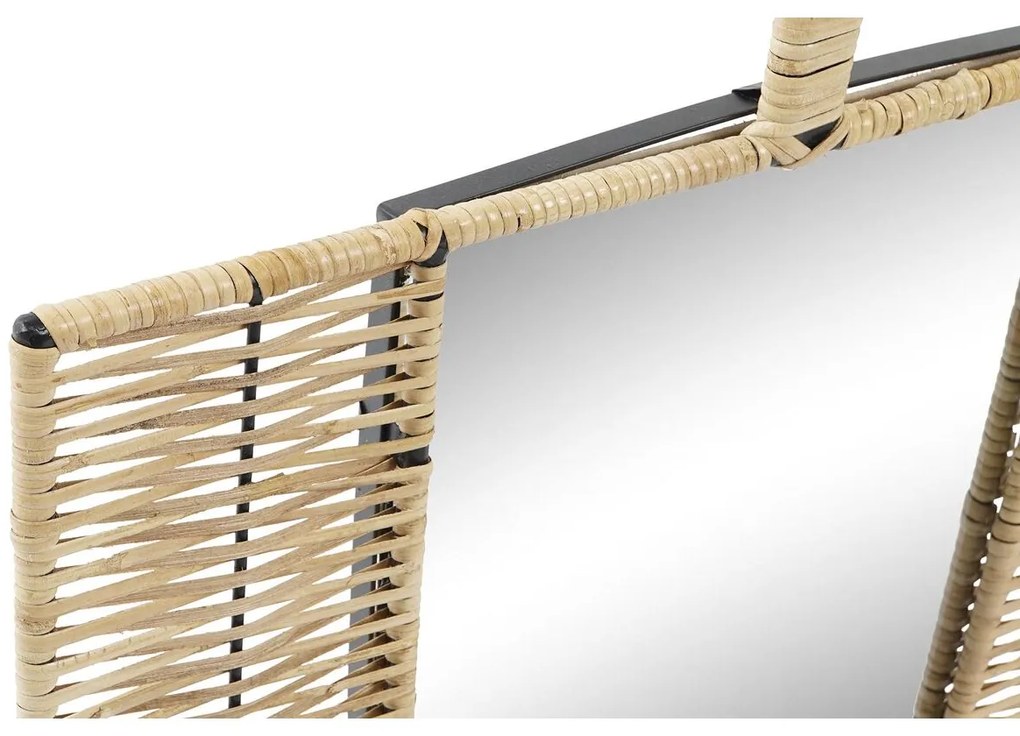 Τοίχο καθρέφτη DKD Home Decor Καφέ Φυσικό Χριστουγεννιάτικο αστέρι Τροπικό 50 x 2,5 x 72 cm 52 x 2,5 x 72 cm