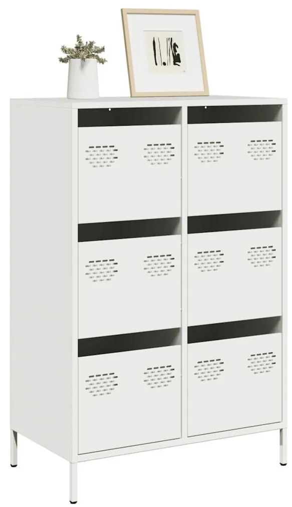 Ντουλάπι Λευκό 68x39x101,5 εκ. από Χάλυβα