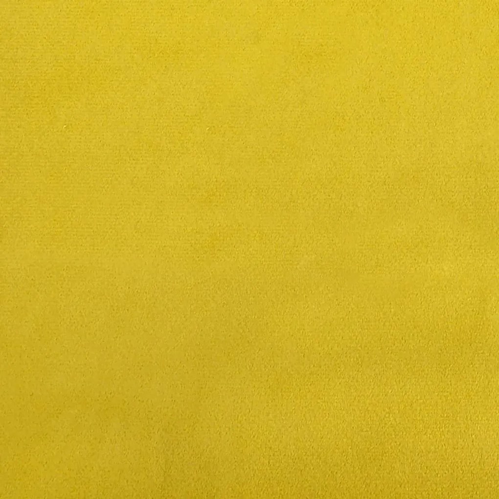 Σαλόνι Σετ 2 Τεμαχίων Κίτρινο από Βελούδο με Μαξιλάρια - Κίτρινο