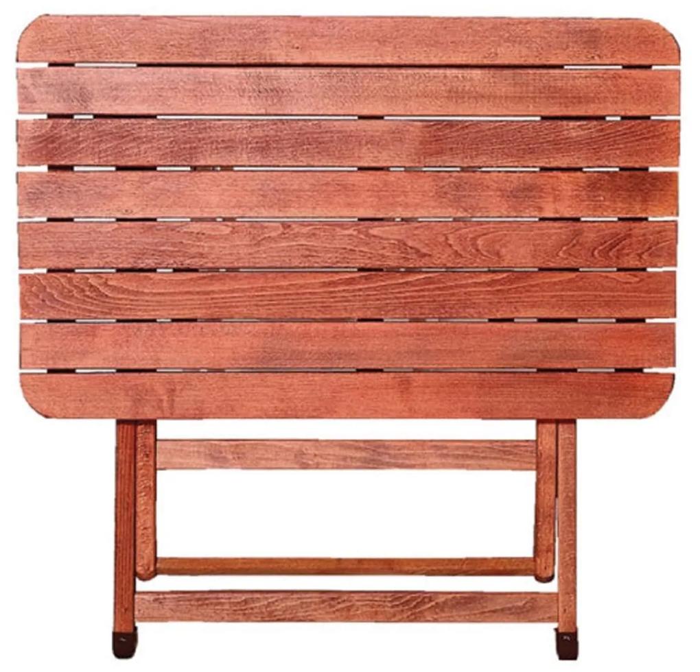 Τραπέζι Κερασί-Καρυδί 63-0030 100Χ60X74 cm