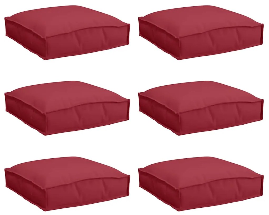 vidaXL Μαξιλάρι παλέτας για κάθισμα 6 pcs Κόκκινο 40 x 40 x 8 εκ.