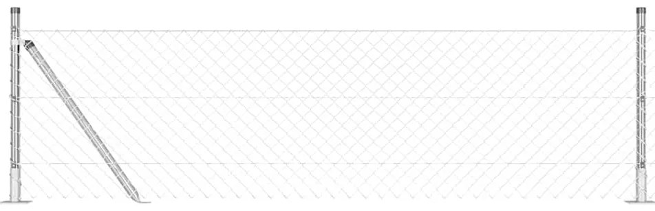 vidaXL Στύλος Περιφράξεων Ασημί 10 x 0,6 μ (40 x 40 χιλιοστά δίχτυ)