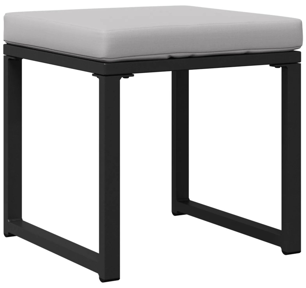 vidaXL Σετ Καναπέ Κήπου 4 pcs Μαύρο 61 x 72.5 x 71 εκ. Ατσάλι