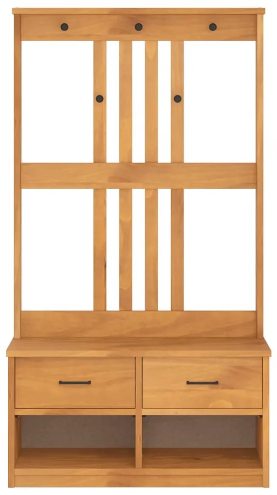 vidaXL Δέντρο χωλ "SANDNES" 87x40x159,5 εκ. Πεύκο μασίφ ξύλο
