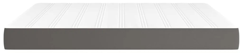 vidaXL Στρώμα με Pocket Springs Γκρι 180x200x20 εκ. Συνθετικό Δέρμα