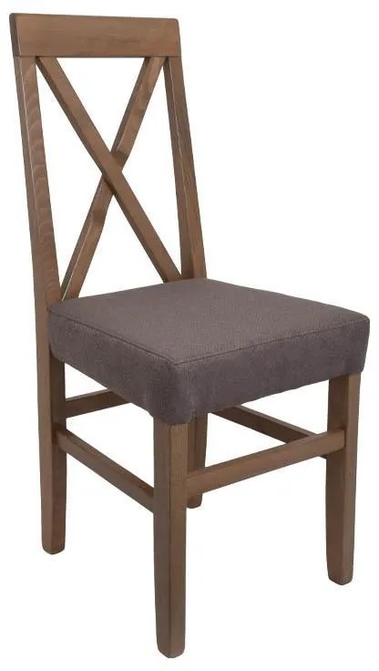 Καρέκλα Τραπεζαρίας ΤΧ Fylliana Grey Oak πόδια με Καφέ ύφασμα 43x44x98εκ. 2αδα 43x44x98 εκ.