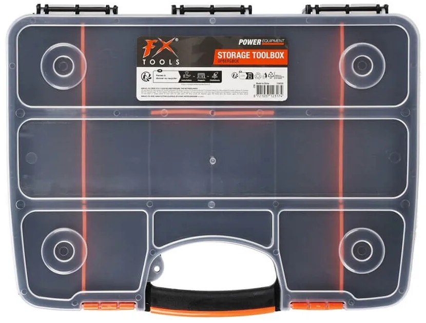 Εργαλειοθήκη για βίδες, με λαβή και διαστάσεις 38.5x29.5x6.5cm