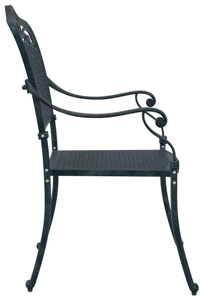 vidaXL Καρέκλα Κήπου 2 pcs Πράσινο 55 x 56.5 x 91εκ Αλουμίνιο
