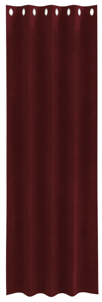 vidaXL Curtains Ένα οργανικό προϊόν με γαντζάκια 2 τμχ Μπορντό Βελούδο