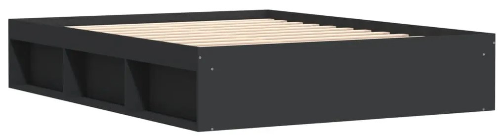 vidaXL Πλαίσιο Κρεβατιού Μαύρο 140 x 190 εκ.