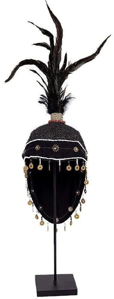 Διακοσμητικό Καπέλο 9900-5 20x20x80cm Black Supergreens Fabric