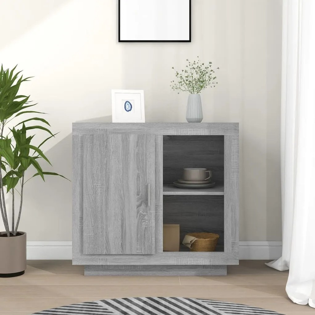 vidaXL Ντουλάπι Γκρι Sonoma 80 x 40 x 75 εκ.