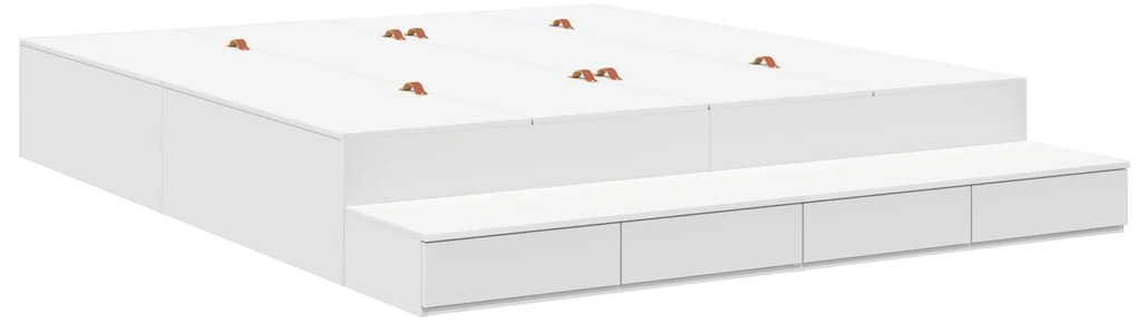 vidaXL Κρεβάτι αποθήκευσης Λευκό 180x200 εκ