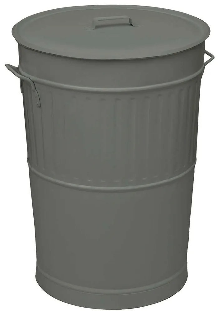 Κάδος Απορριμμάτων Retro 4868-163 Φ48x68cm 100lt Grey Ατσάλι