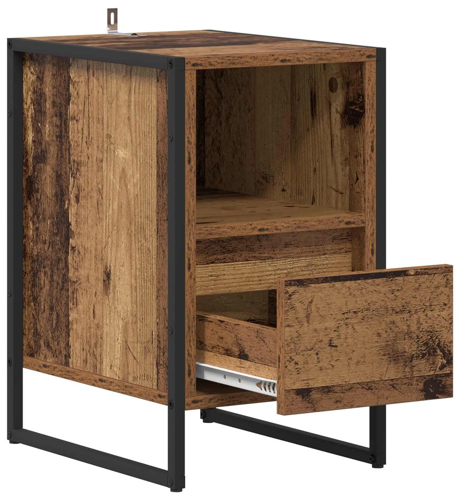 vidaXL Κομοδίνο Παλιό Ξύλο 39,5 x 30 x 50 εκ Επεξεργασμένο ξύλο