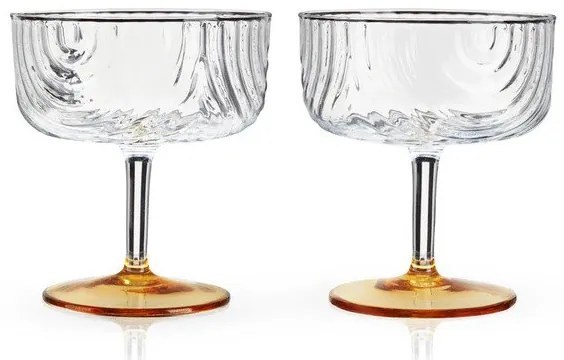 Viski Σετ 2 Κολονάτων Ποτηριών Gatsby Crystal