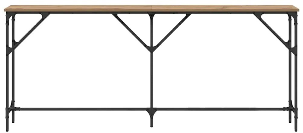 vidaXL Τραπέζι κονσόλας artisan δρυς 180 x 23 x 75 cm