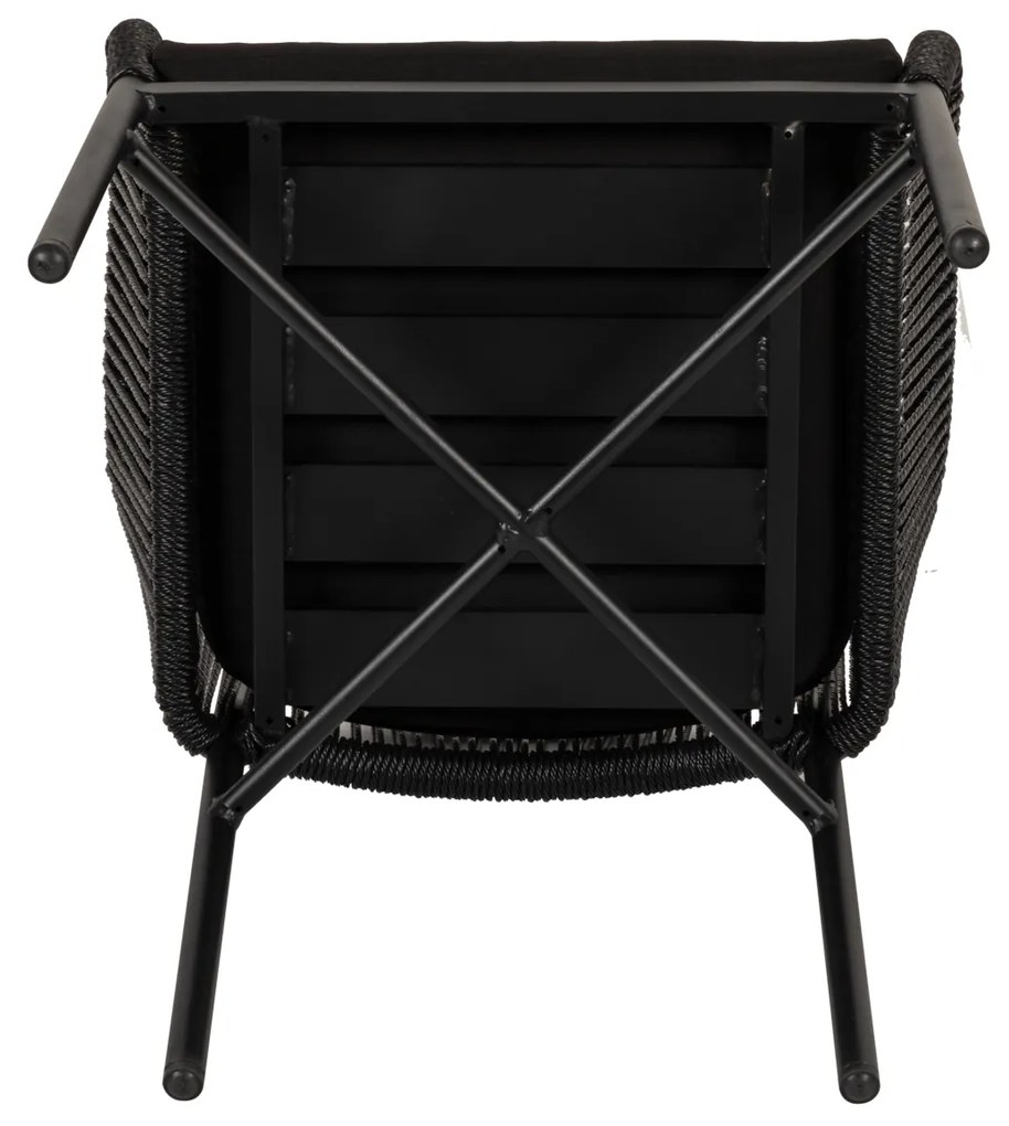 Πολυθρόνα Κήπου KAGERA Μαύρο Αλουμίνιο/Rattan 57x58x77cm - 14840003 - 14840003