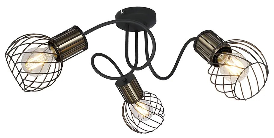 Φωτιστικό Οροφής Globo Lighting Argusto 54013-3 Μαύρο